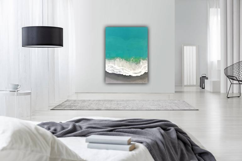 Original Abstract Seascape Painting by Ana Hefco