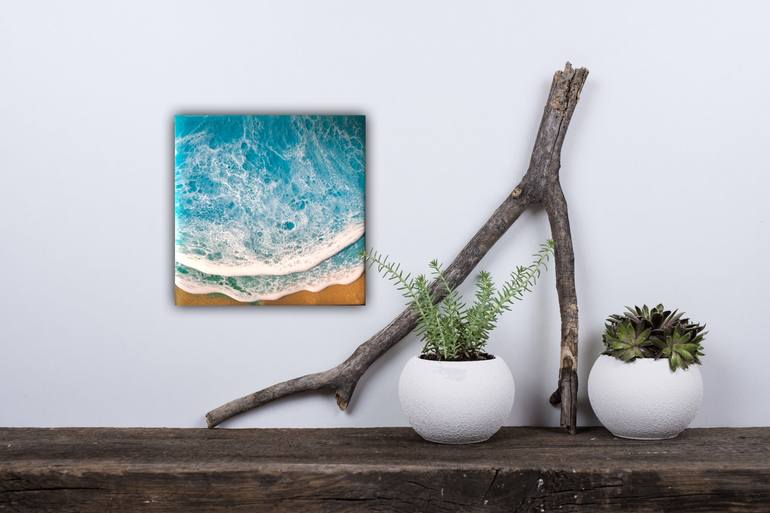 Original Abstract Seascape Painting by Ana Hefco