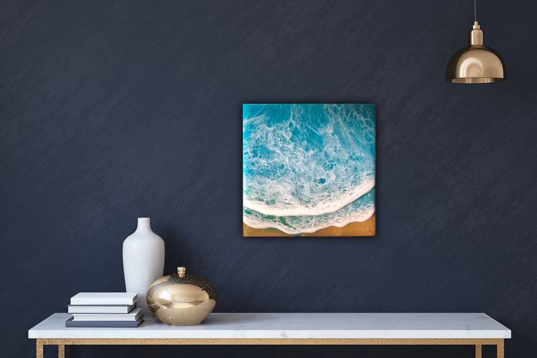 Original Abstract Seascape Painting by Ana Hefco