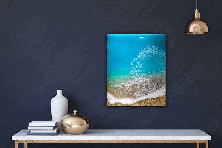 Original Abstract Seascape Painting by Ana Hefco