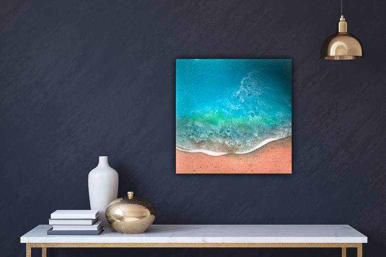 Original Abstract Seascape Painting by Ana Hefco