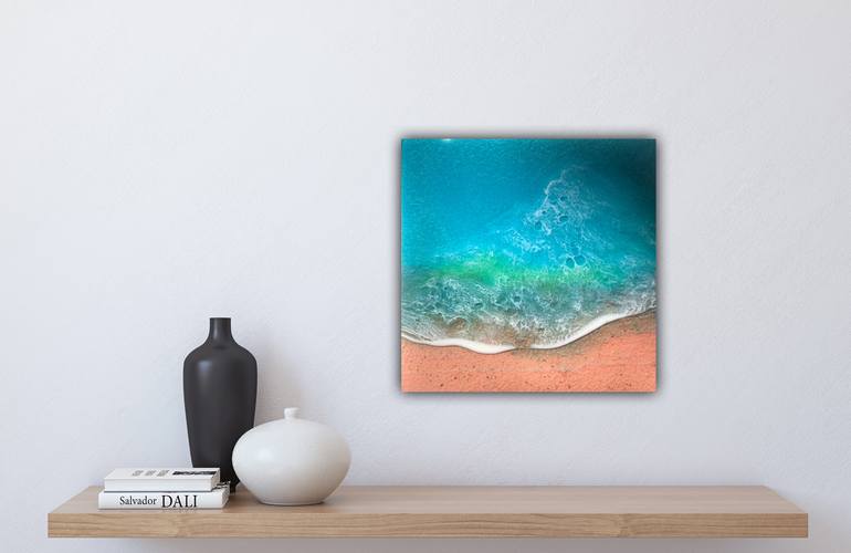 Original Abstract Seascape Painting by Ana Hefco