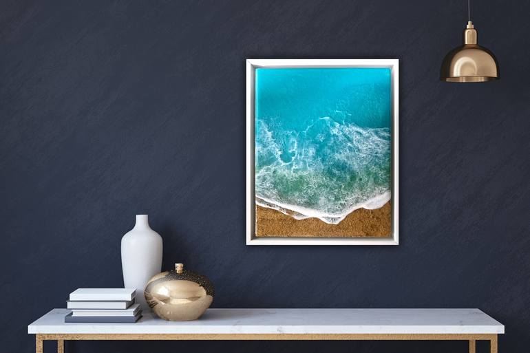 Original Abstract Seascape Painting by Ana Hefco