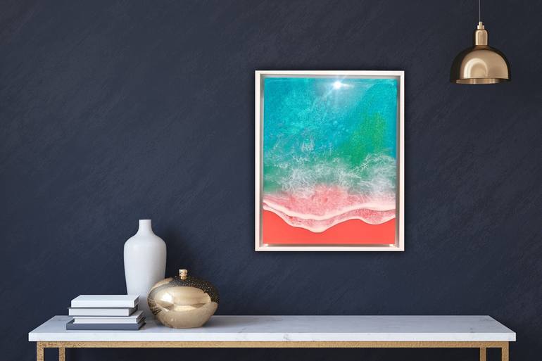 Original Abstract Seascape Painting by Ana Hefco