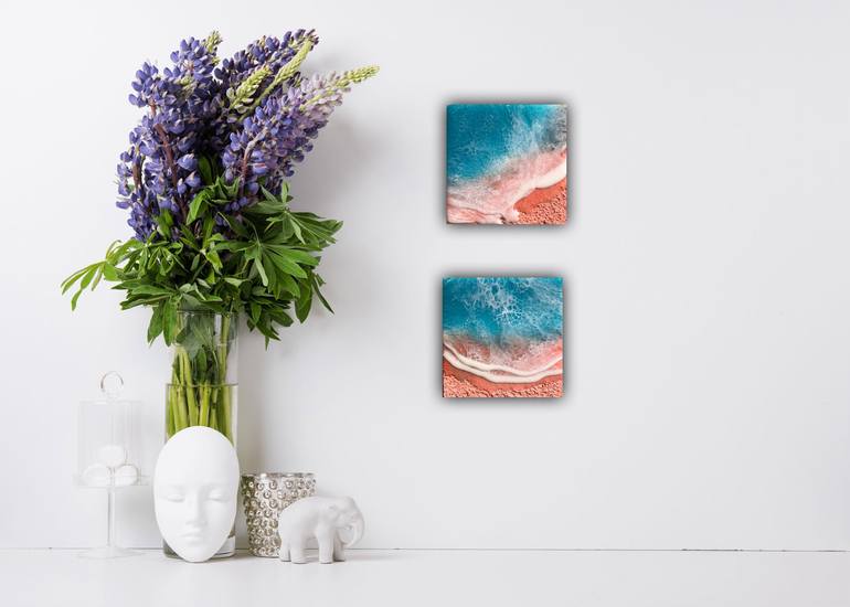 Original Abstract Seascape Painting by Ana Hefco