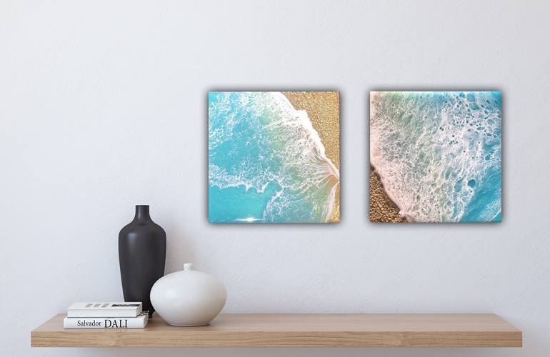 Original Abstract Seascape Painting by Ana Hefco