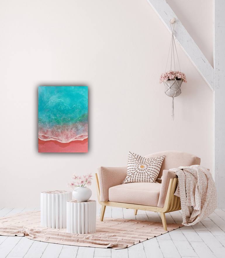 Original Modern Beach Painting by Ana Hefco