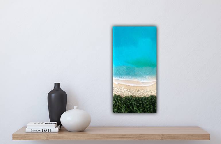 Original Abstract Seascape Painting by Ana Hefco