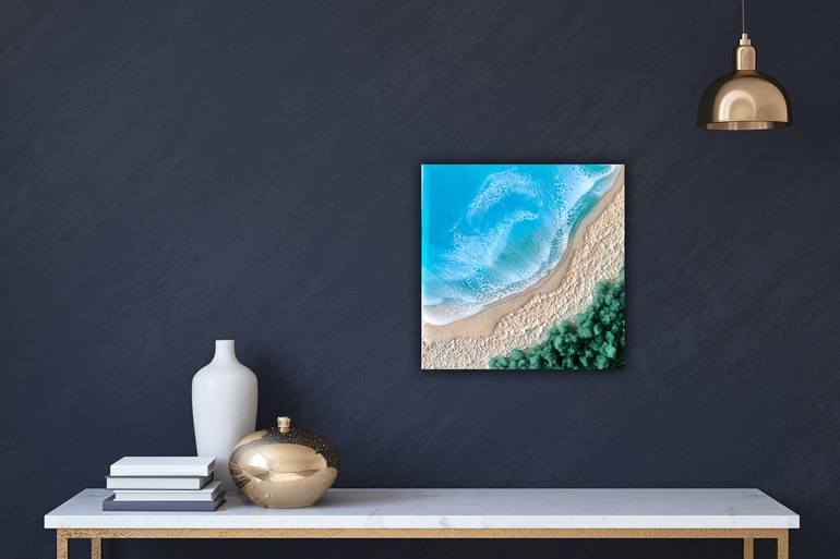 Original Abstract Seascape Painting by Ana Hefco