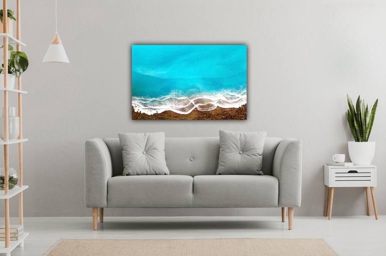 Original Abstract Seascape Painting by Ana Hefco