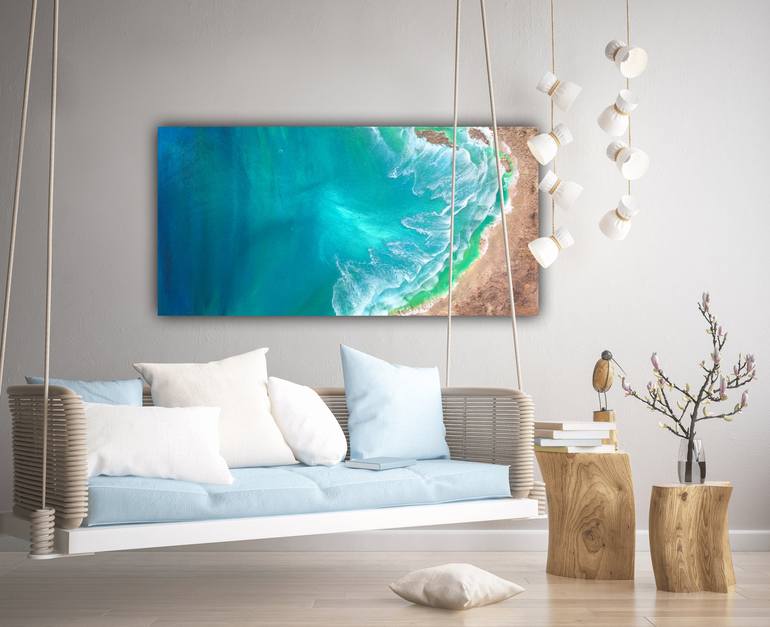 Original Abstract Seascape Painting by Ana Hefco