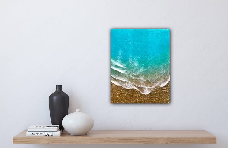 Original Abstract Seascape Painting by Ana Hefco