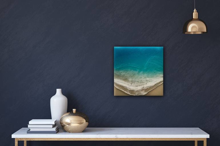Original Abstract Seascape Painting by Ana Hefco