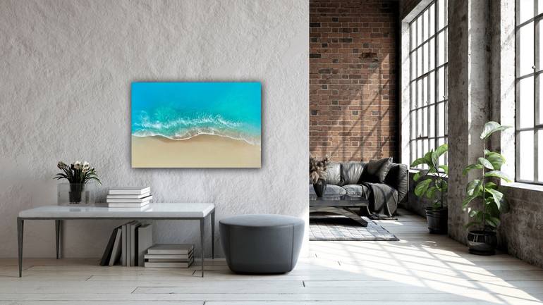 Original Photorealism Beach Painting by Ana Hefco