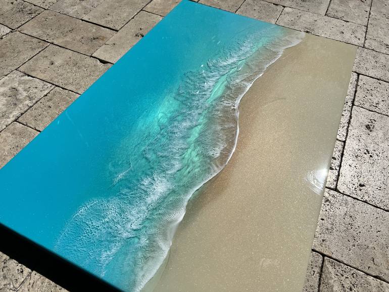 Original Photorealism Beach Painting by Ana Hefco