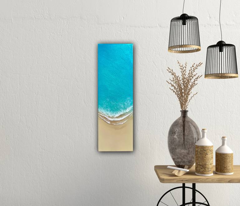 Original Impressionism Beach Painting by Ana Hefco
