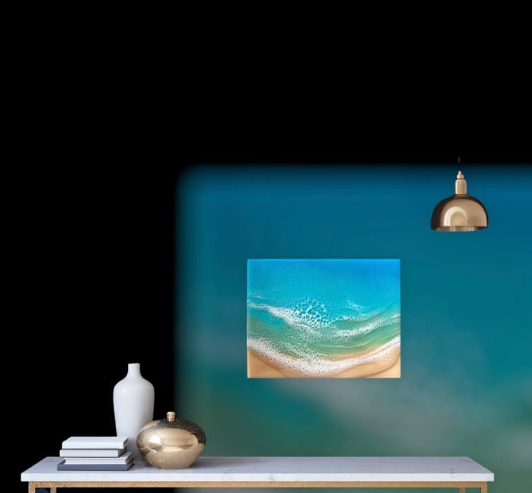 Original Photorealism Beach Painting by Ana Hefco