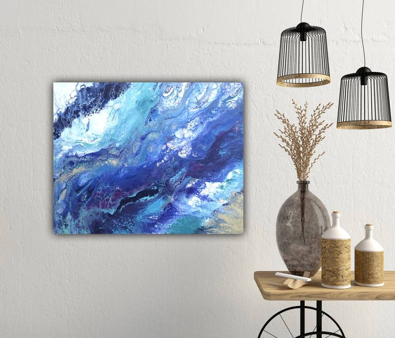 Original Abstract Aerial Painting by Ana Hefco