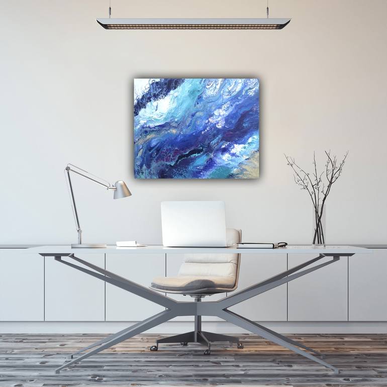 Original Abstract Aerial Painting by Ana Hefco