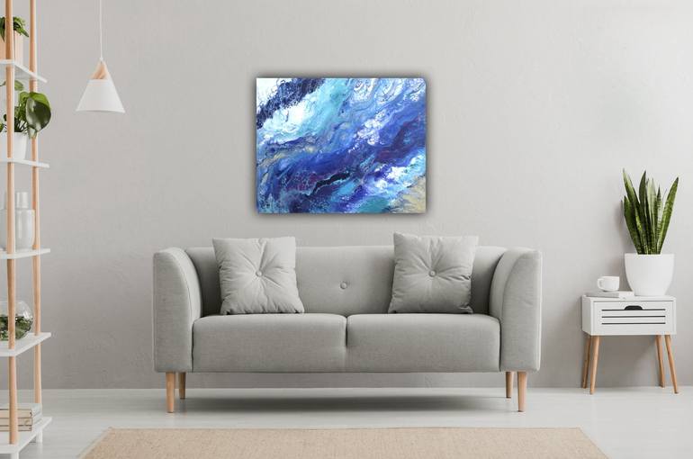 Original Abstract Aerial Painting by Ana Hefco