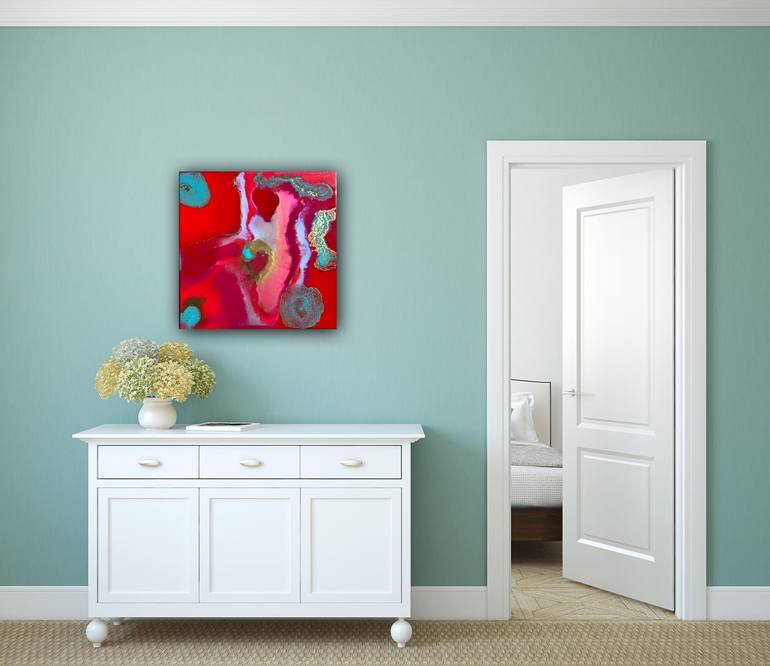 Original Abstract Fantasy Painting by Ana Hefco