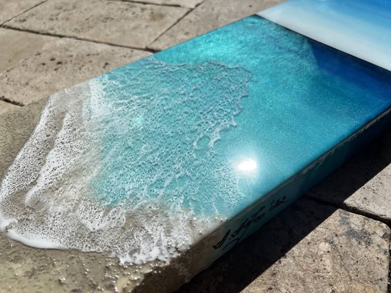 Original Photorealism Beach Painting by Ana Hefco