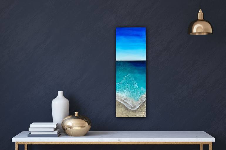 Original Photorealism Beach Painting by Ana Hefco