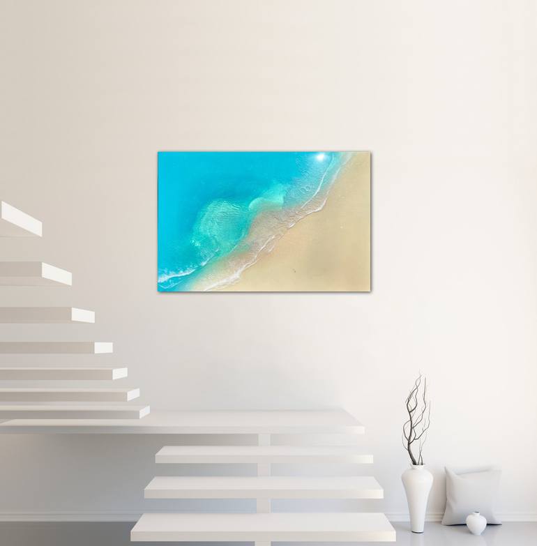 Original Abstract Beach Painting by Ana Hefco