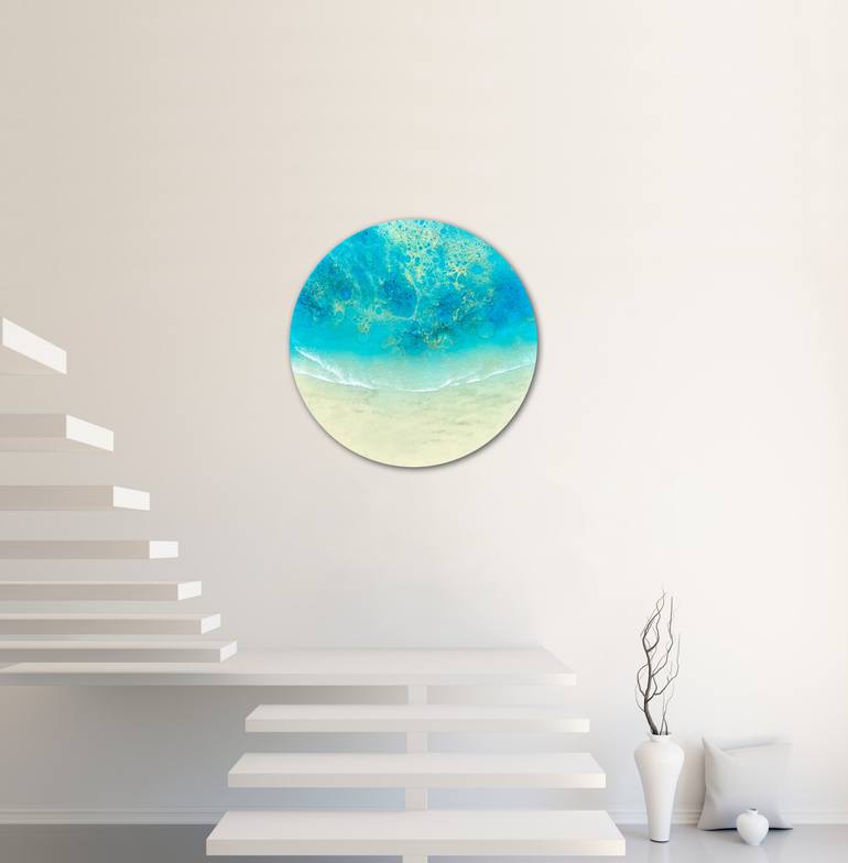Original Conceptual Beach Painting by Ana Hefco