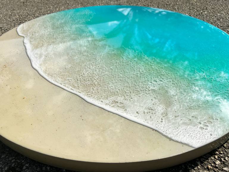 Original Conceptual Beach Painting by Ana Hefco