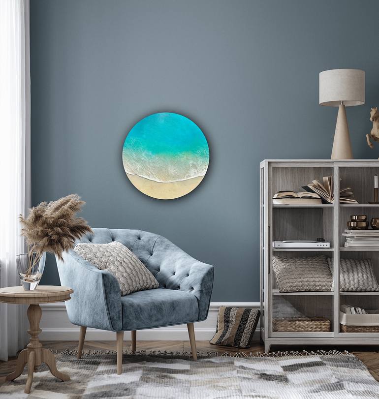 Original Conceptual Beach Painting by Ana Hefco