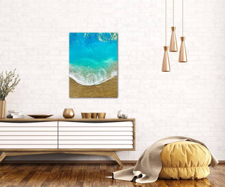 Original Abstract Seascape Painting by Ana Hefco