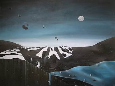 Original Surrealism Landscape Painting by Vanessa Stefanova