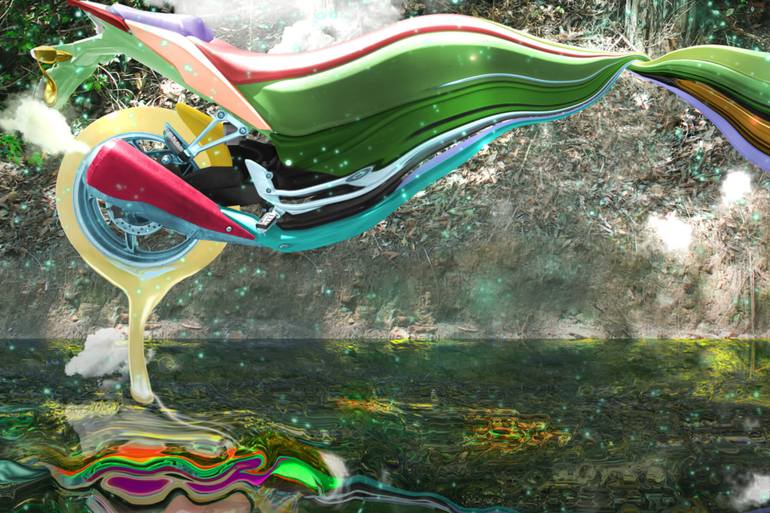 Original Surrealism Transportation Digital by Vanessa Stefanova