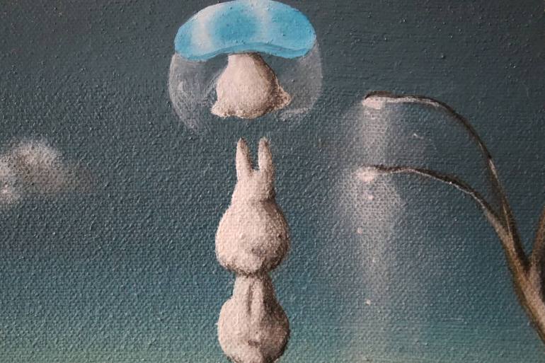 Original Surrealism Animal Painting by Vanessa Stefanova