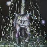 Cat as Zebra as Bacchus by Vanessa Stefanova