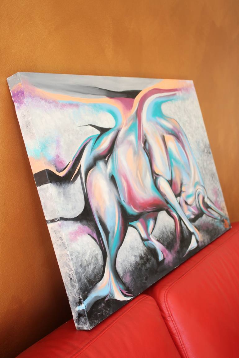 Original Expressionism Animal Painting by Vanessa Stefanova