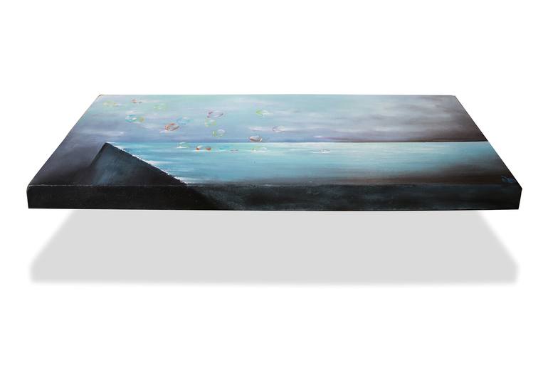 Original Surrealism Beach Painting by Vanessa Stefanova