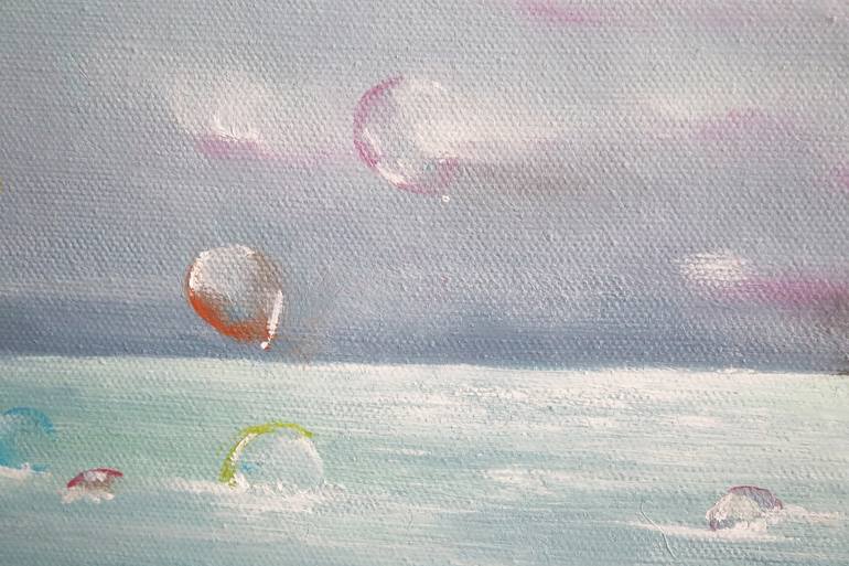 Original Surrealism Beach Painting by Vanessa Stefanova