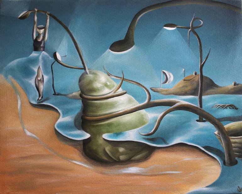 Original Surrealism Seascape Paintings by Vanessa Stefanova
