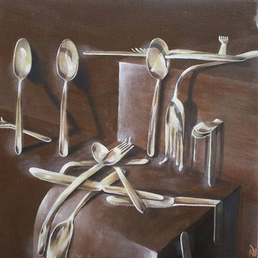 Original Surrealism Food Paintings by Vanessa Stefanova