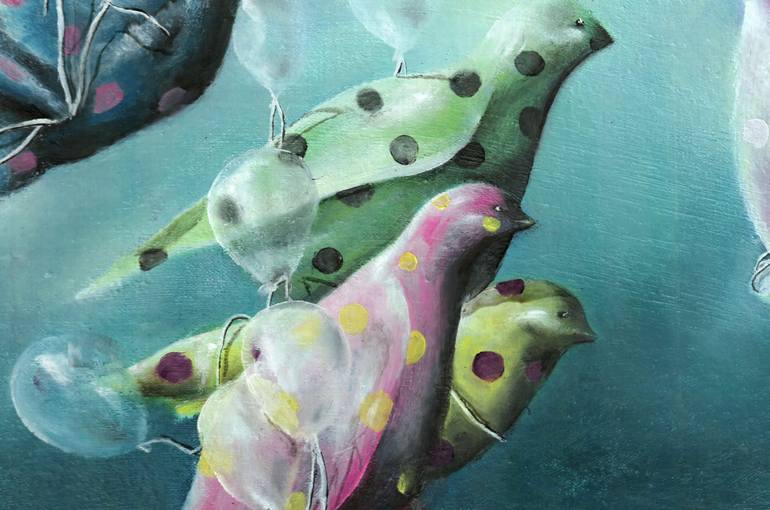 Original Surrealism Animal Painting by Vanessa Stefanova