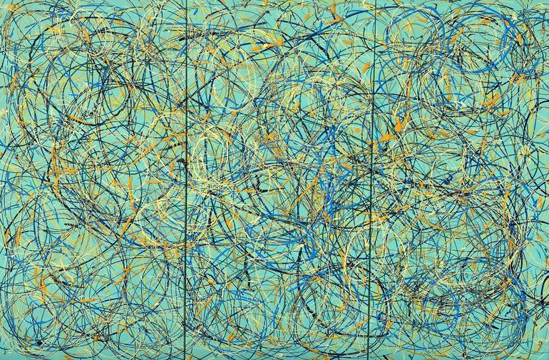 Original Abstract Expressionism Abstract Painting by James Wang