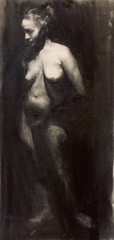 Original Nude Drawing by Vanda Reiss