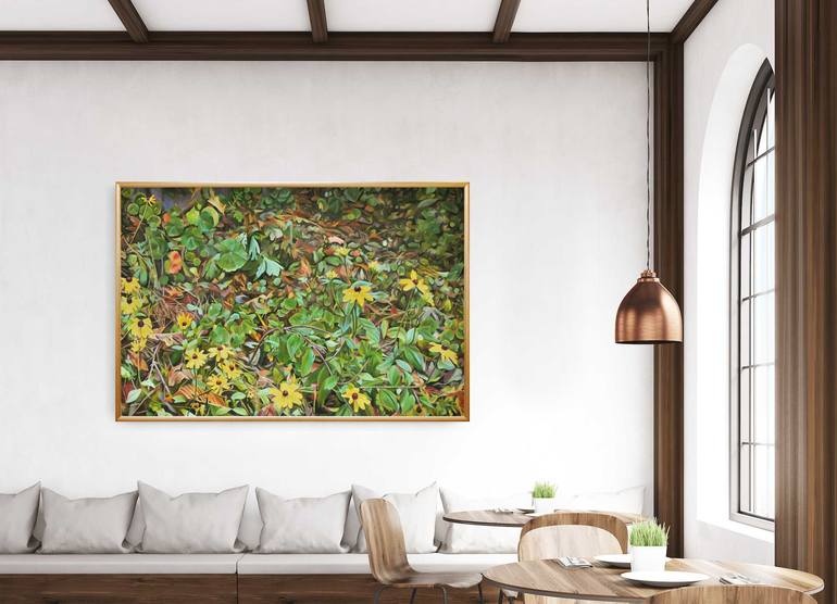 Original Expressionism Garden Painting by Michael Lupa