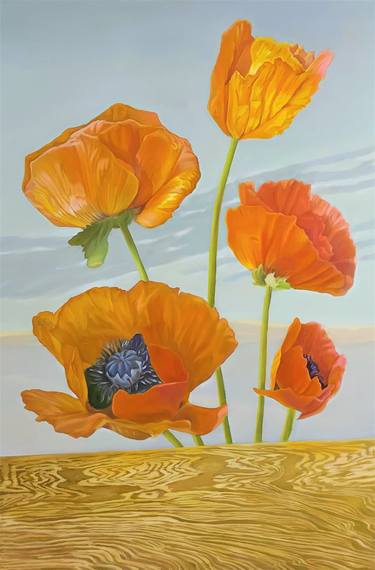 Original Floral Painting by Michael Lupa