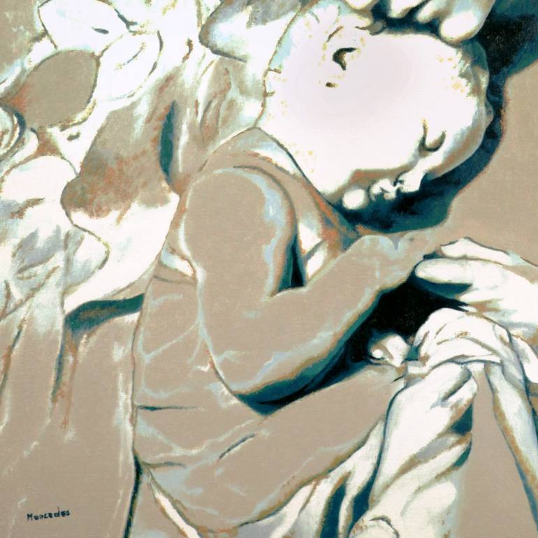 Original Figurative Religion Painting by Mercedes Soret