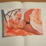 Original watercolor painting of a nude woman. Created in a secluded mountain log cabin near Sofia, Bulgaria.