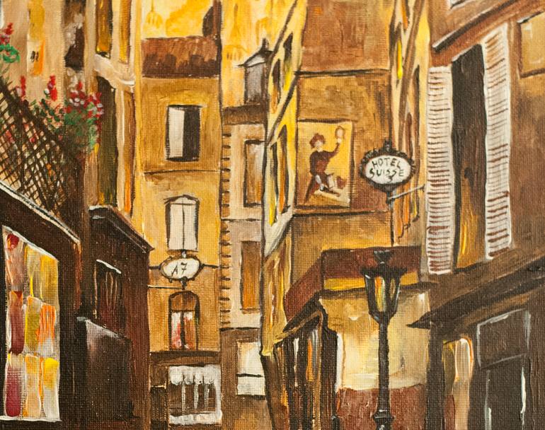 Original Fine Art Architecture Painting by Victor Simon