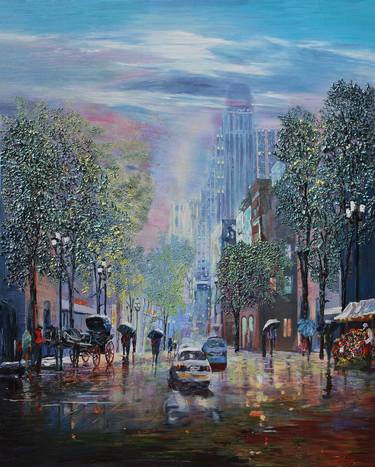Original Impressionism Cities Paintings by Kenneth Halvorsen